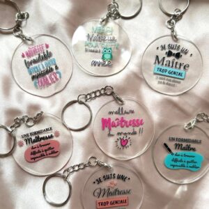 Porte clé "merci maitre, merci maitresse"